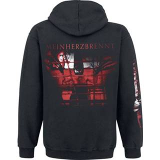 👉 Trui zwart met capuchon Rammstein Mein Herz Brennt - Spraylogo 4250699810343