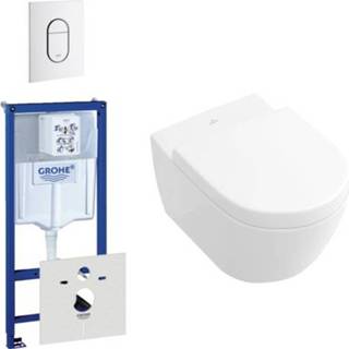 👉 Toiletset wit Villeroy & Boch Subway 2.0 bestaande uit inbouwreservoir, toiletpot, toiletzitting en verticale bedieningsplaat 729205/729242/GA26028/124060