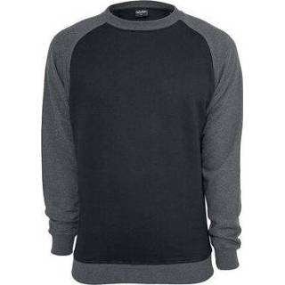 👉 Trui antraciet zwart sweatshirts Urban Classics 2-Tone Raglan Crewneck zwart-antraciet 4053838243572
