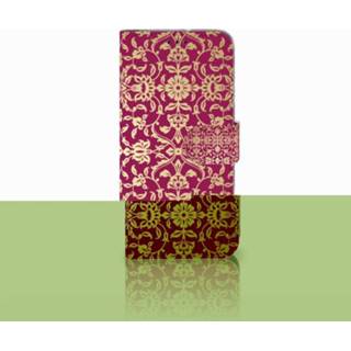 👉 Roze Motorola Moto G7 | Plus Boekhoesje Design Barok Pink 8720091513341