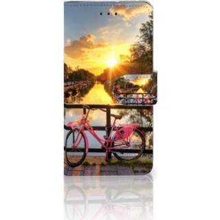 Motorola Moto G7 Play Uniek Boekhoesje Amsterdamse Grachten 8720091842366