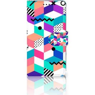 👉 LG Q6 | Plus Boekhoesje Design Blocks Colorful 8718894929667