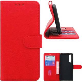 👉 Standcase rood Huawei P30 Hoesje met Pasjeshouder 8720091516908