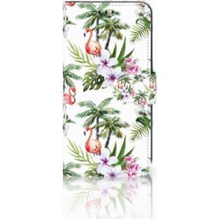 👉 Xiaomi Mi A2 Lite Boekhoesje Design Flamingo Palms 8720091689367