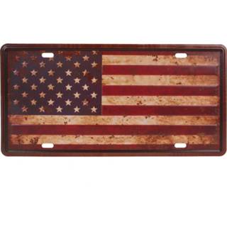 👉 Nummerbord mannen zwart Amerikaans - amerikaanse vlag-