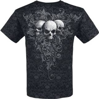 👉 Shirt zwart T-Shirt Spiral Skull Scroll 5055800642115