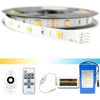 👉 Batterij wit Led strip op Dual White Basic complete set 5 meter