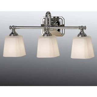 👉 Spiegellamp chroom metaal a++ elstead v badk - wandlamp Concord m 3 lampjes