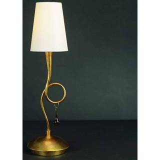 👉 Tafellamp goud textiel metaal a++ mantra Paola m 21lampje lampenk