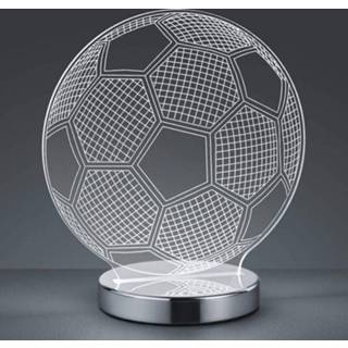 👉 Tafellamp chroom acryl warmwit a+ reality leuchten 3D-hologram Ball - lichtkleur selecteerb