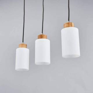 👉 Hanglamp a++ spot-light wit eiken glas Bosco met balken geolied 3-lamps