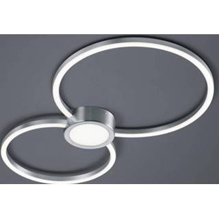 👉 Switch warmwit a+ mat nikkel Trio Leuchten metaal Met dimfunctie - LED plafondlamp Hydra