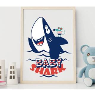 👉 Muursticker nederlands kinderen baby's Muurstickers kinderkamer baby shark en muisje