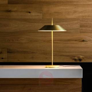 👉 Tafel lamp goud a+ Diego Fortunato vibia warmwit staal Mayfair LED tafellamp, mat