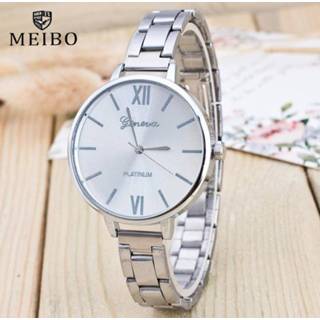👉 Watch steel vrouwen MEIBO Brand Women Watches Fashion Wristwatches 2017 New Geneva Ladies Elegant full Stainless Men Quartz Montre