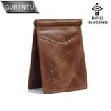 👉 GUBINTU Men's RFID Blocking ID Credit Card Purses Genuine Leather Wallet With Money Clip For Men