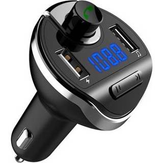 👉 Zwart Bluetooth FM Transmitter met Dubbele USB-autolader T20 - 5712579695543