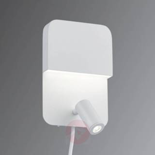 👉 Schakelaar metaal a+ Trio Leuchten Mat Wit warmwit Met 2 schakelaars - functionele LED wandlamp Luigi