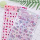 👉 Kladblok PVC Lovely My Melody Little Twin Stars Decorative Stickers DIY Planner Diary Scrapbook Index Phone Album Escolar