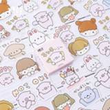 👉 Kladblok meisjes 45pcs/lot Pig girl Decoration Adhesive Stickers Diy Cartoon Diary mini Sticker Scrapbook Kawaii Stationery