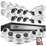 👉 Bewakingscamera ZOSI 1080p 16CH Video Surveillance System with 16pcs 2.0MP Night Vision Outdoor/Indoor Home Security Cameras CCTV DVR Kit