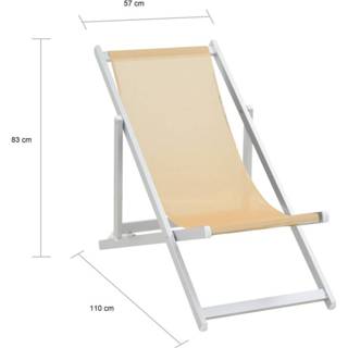 👉 Strandstoelen inklapbaar aluminium en textileen crme 2 st