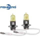 Xenon Lamp FISHBERG 2pcs H3 55w Halogen Auto Car Light Bulb 3000k 1600Lm Headlight Cars Fog Styling
