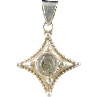 👉 Hanger zilveren active Rutielkwarts (Ruit)