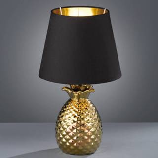 👉 Tafel lamp keramiek keramische a++ reality leuchten zwart Elegante tafellamp Pineapple goud-zwart