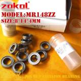 👉 Bearing ZOKOL MR148 ZZ mr148zz Open.Height3.5mm Miniature Deep Groove ball 8*14*4mm 8*14*3.5mm