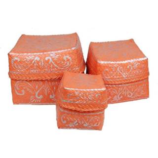 Mand oranje bamboe zilver active mannen Mandjes van met (Set 3) 8717506085234