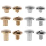 Riem brass leather 10 Pairs Chicago Screws Posts Belt Button for Bookbinding Crafts