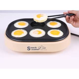 👉 Rood 220V electric eggs roasted hamburger pancake baking machine Red beans cake pie Maker MINI breakfast crepe Fried Egg frying pan