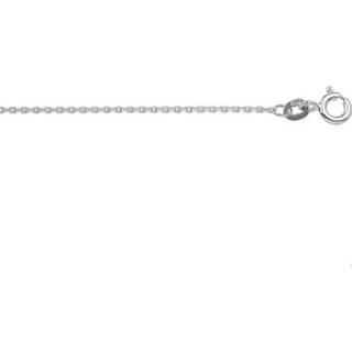 👉 Hals ketting witgoud active unisex glanzend zilverkleurig TFT Collier Anker Geslepen 1,1 mm 41 - 43 45 cm 8718834588428