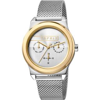 👉 Horloge goudkleurig zilver active Esprit ES1L077M0075 Magnolia Mesh 34 mm zilver- en 4894626028373