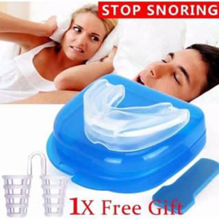 👉 Silicone Stop Snoring Anti Snore Mouthpiece Apnea Guard Bruxism Tray Sleeping Aid Mouthguard Health Face Skin Care Tool