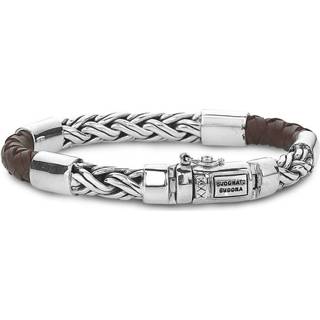 👉 Armband leather zilver active katja vrouwen bruin Buddha to 633BR Mix Silver/Leather Brown (D) 18 cm 8718997000034