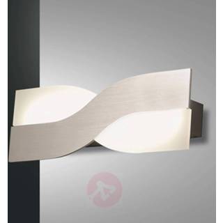 👉 Wand lamp aluminium warmwit a+ fabas luce LED wandlamp Riace 30 cm