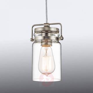 👉 Hang lamp geborsteld nikkel a++ elstead metaal Actueel ontworpen hanglamp Brinley in retrostijl