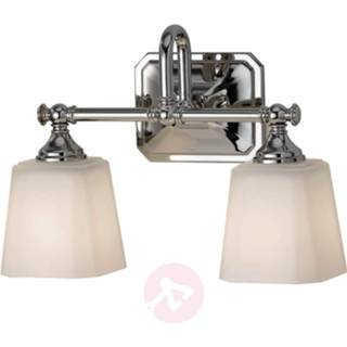 👉 Badkamer spiegel metaal elstead a++ chroom Concord - badkamerspiegel lamp met twee lampjes