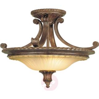 👉 Plafond lamp metaal elstead a++ brons Plafondlamp Stirling Castle in antiek ontwerp
