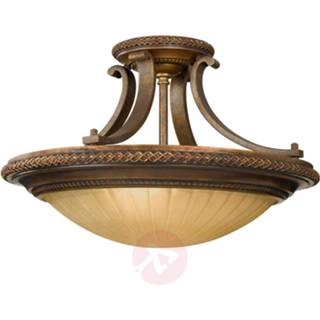 👉 Plafond lamp metaal elstead brons-goud a++ Plafondlamp met afstand Kelham Hall