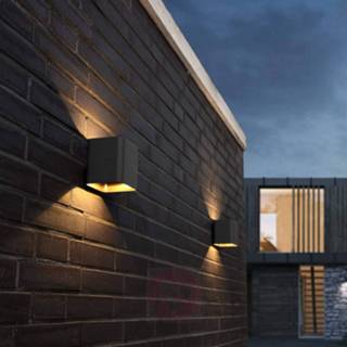 👉 Wand lamp antraciet a+ eco-light warmwit antracietkleurige aluminium LED wandlamp Dodd