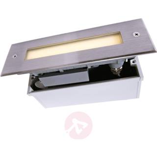 👉 Inbouw lamp roestvrij staal deko-light zilver a+ warmwit LED inbouwlamp Line, lengte 18,3 cm