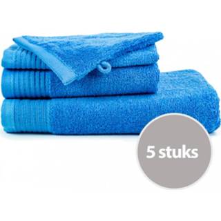 👉 Badhanddoek donkerblauw ultramarijn The One Voordeelpakket 450 gram 70x140 cm Azure Aqua (5 stuks)