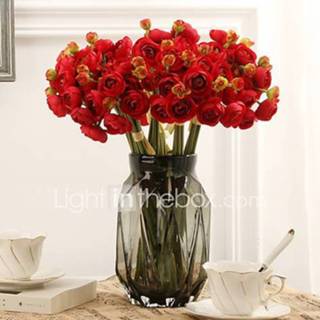 👉 Kunstbloem Kunstbloemen 6 Tak Klassiek Europees Bruidsboeketten Camellia Eeuwige bloemen voor op tafel