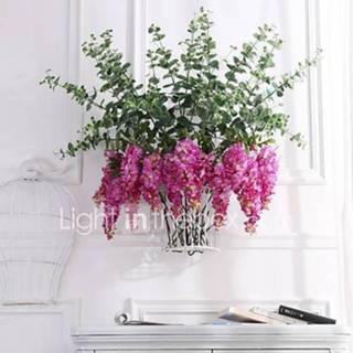 👉 Kunstbloem violet Kunstbloemen 1 Tak Klassiek Europees Eenvoudige Stijl Eeuwige bloemen voor op de muur