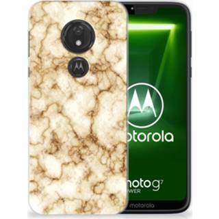 👉 Marmer goud Motorola Moto G7 Power Uniek TPU Hoesje 8720091054943