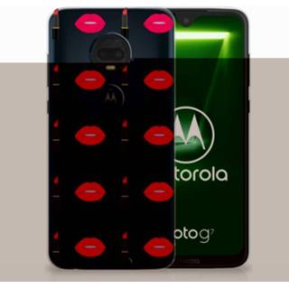 👉 Lippenstift Motorola Moto G7 | Plus TPU Hoesje Design Lipstick Kiss 8720091270787