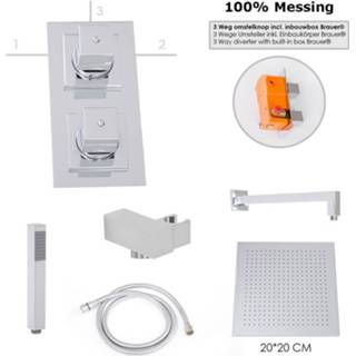 👉 Regendouche Brauer Nürnberg inbouw set 5603C muurarm 20 cm 8719304124382